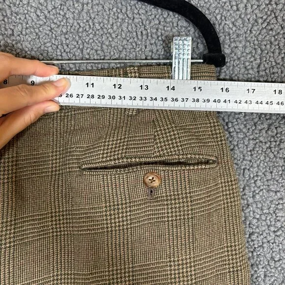 Polo Ralph Lauren Vintage Plaid Wool Made In Japan Trousers Pants Men's Sz 31*29 - Picture 5 of 10